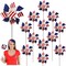 USA Flag Pinwheel, Stars and Stripes, Patriotic Pin Wheel, Party Decorations (12-Pack)